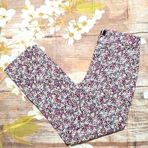 Rafaella Multicolor Floral Women's Cropped Pants Sz 12